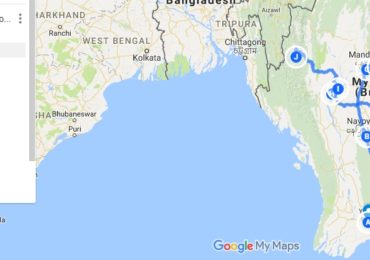 carte de notre voyage au Myanmar